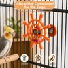 Bite Resistant Interactive Spinning Wheel Rudder Shaped Parrots Rotating Toys  Bird Cage Use