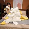 Big White Goose Doll Plush Toy Lying Down Duck Doll Girl Bed Sleeping Soothing Pillow Rag Doll