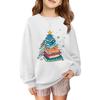 Children's Fashionable Casual Long-sleeved Loose Christmas Print Pullover Sweatshirt