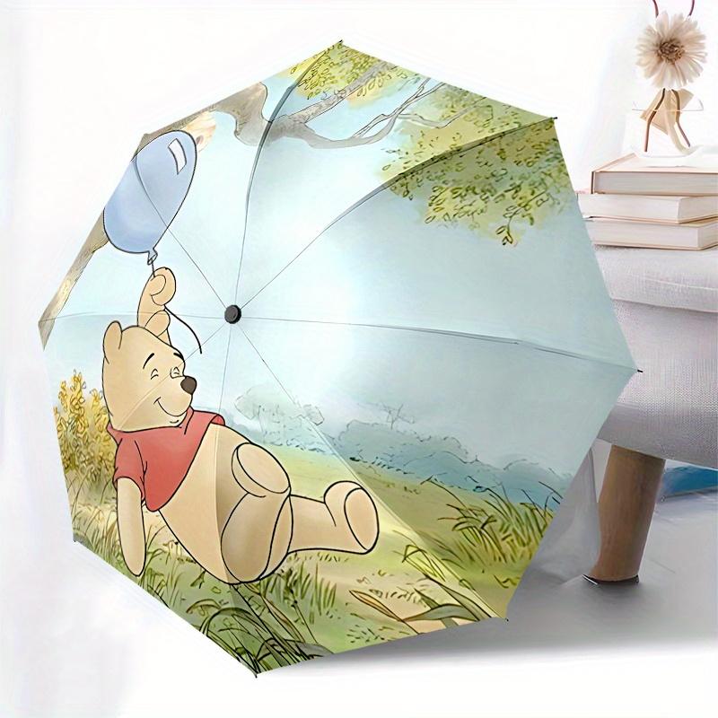 Winnie-the-Pooh, Tigger Automatic Opening and Closing Umbrella, Compact Travel Umbrella, Lightweight and Portable, Suitable for Beach Commut