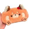 Cartoon Plush Pencil Box Large Capacity Stationery Storage Bag Raccoon Pencil Case  Gift