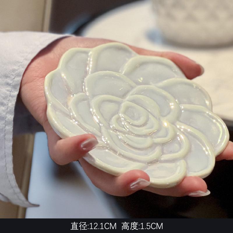 Коробка для салфеток Camellia, креативная керамическая коробка для хранения салфеток, поднос для украшений, кухонный диспенсер для влажных полотенец, аксессуары для украшения дома