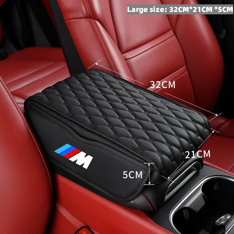 Car Armrest Box Height Pad Universal Leather Armrest Cushion For BMW M Power X1 e84 X3 f25 X5 e53 x6 e71 ix3 i3 320i 330d M4 RW7