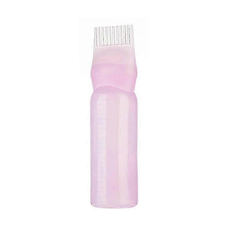 2025 Hair Dye Comb Applicator, Hair Dye Brush Bottle, Hair Dye Tools, 120ML (Pink)