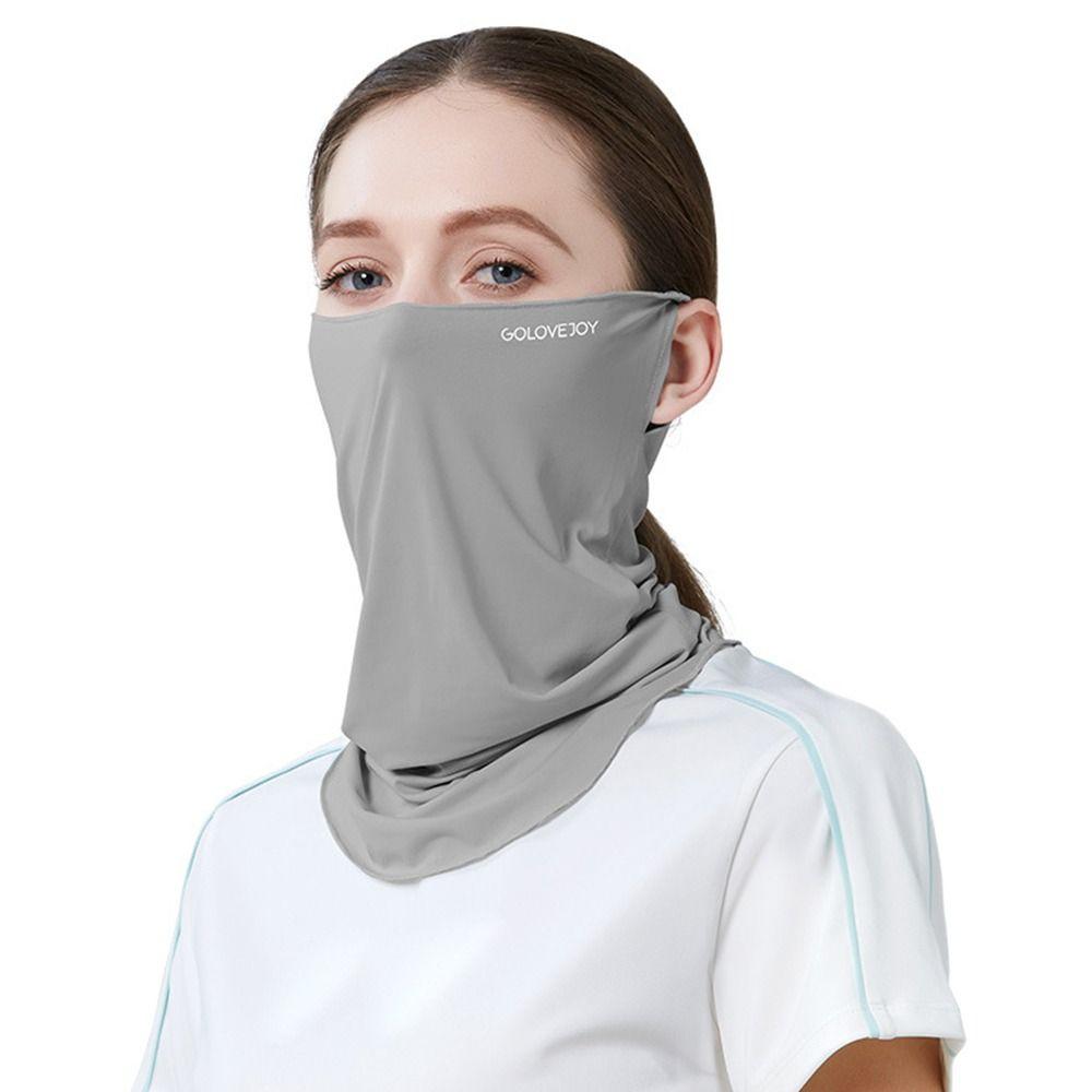 Hanging Ear Headband Ice Silk Sunscreen Mask Head Face Neck Gaiter Face Cover Scarf Headband Scarf