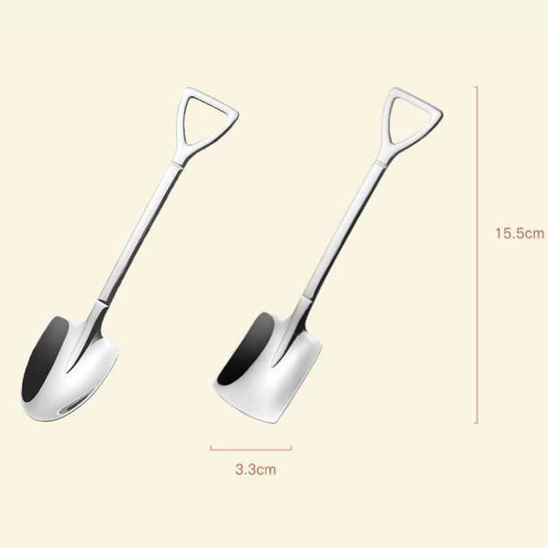 4 шт./набор Ретро лопатка из нержавеющей стали Ложка для мороженого и кофе Креативная чайная ложка