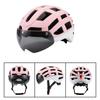 New Magnetic Goggles with Light Helmet General Road Bicycle Riding Helmet Integrated Molding