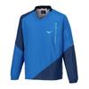 Breath Thermo Tennis Warmer Blue Shirt, Water-Repellent, Moisture-Wicking, Heat-Generating, 62MEB530,