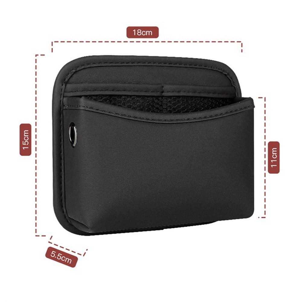 Universal Car Organizer Pocket Bag For Car Storage Box Collecting Bag Cards Phone Key Paste Box Self Adhesive Car Storage Pocket
