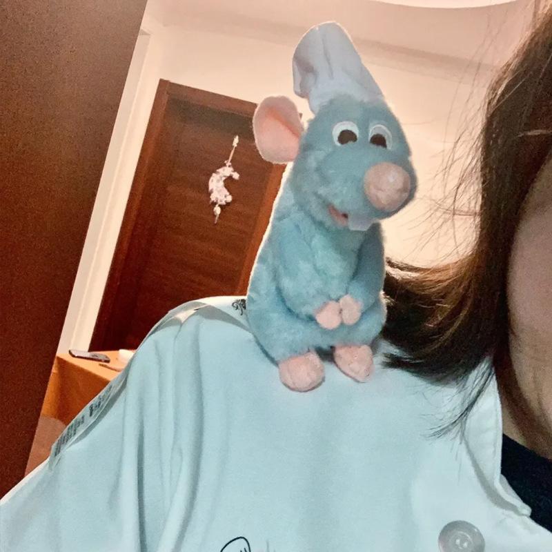 Плюшевая мышь-повар, 7 дюймов, мягкая смесь полиэстера, 3D мультяшный дизайн, милая поварская шляпа и акценты, декор для вечеринки, аксессуар для дома и офиса
