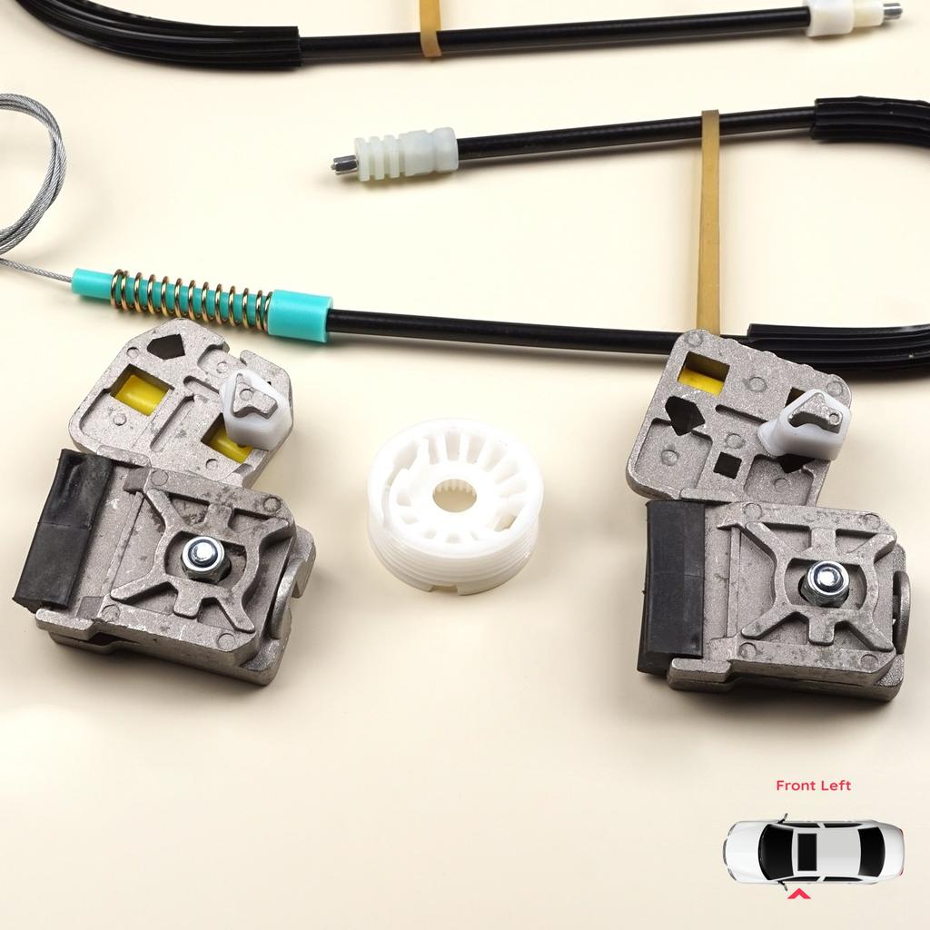 EWR382 Комплект для ремонта стеклоподъемника передней левой двери для Peugeot 607 1999-2010 9650734980 9221Q2 с металлическим кронштейном слайдера