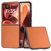Чехол для Motorola Razr 60 Ultra 5G с гальванизированной кромкой, покрытие из ПУ-кожи на ПК-основе, чехол для телефона