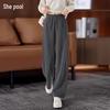 Women's Designer Spliced Wide-Leg Casual Pants