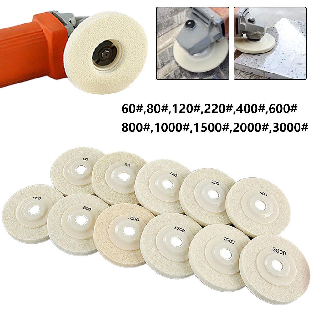Полировальный круг, 4 дюйма, угловая шлифовальная машина с зернистостью 60-3000, нейлоновое волокно
