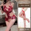 Sex underwear, deep V show big one-piece lace sexy open crotch free uniform temptation pure desire suit