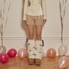 Bow Furs Leg Warmer Winter Furry Long Boot Cuffs Fuzzy Shoe Cover Party Costume for Holiday Festival Performances Play