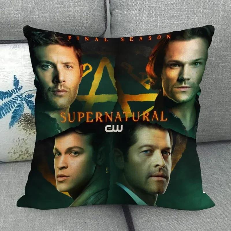 Наволочка Supernatural на заказ Свадебная декоративная хлопково-льняная наволочка для дома Чехол для подушки 45X45(Одна сторона)