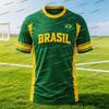 2026 Brazil National Flag T-shirt man Funny T Shirt Men 3D Pattern Woman Short Sleeve Tee Outdoor Football Motorcycle clothing