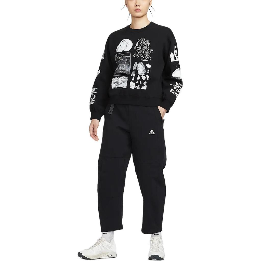 Nike SS25 ACG Series Repel Casual Fashion Simple Universal Sports Long Брюки Женские низы Черный Угольно-Черный Горно-Белый HJ0244-010