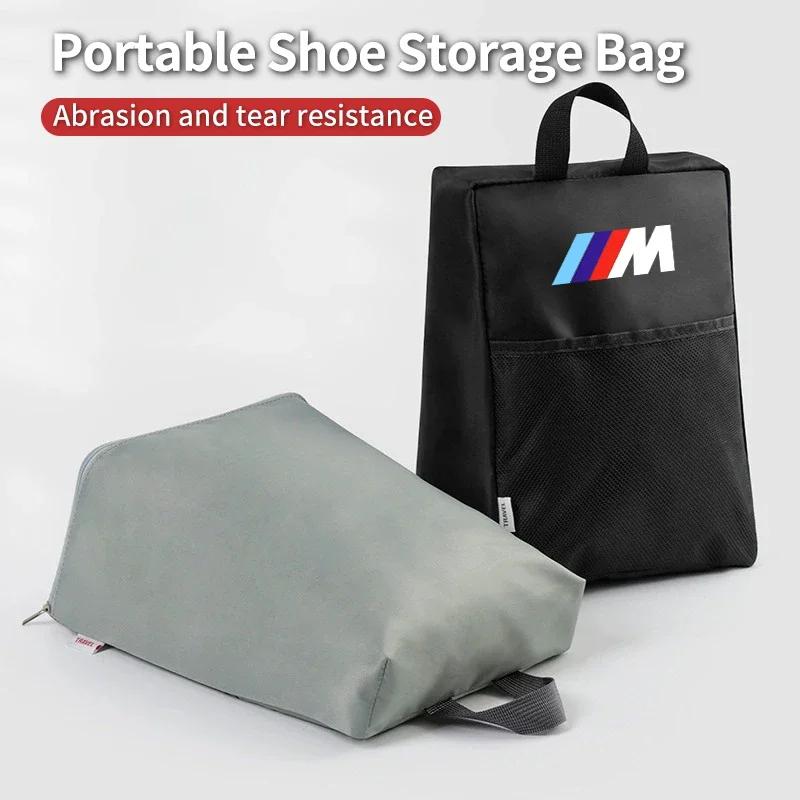 BIFL6 Hot Car Label Sneaker Organiser Portable Shoe Oxford Cloth Storage Bag Travel Accessories For BMW E46 E90 E60 F10 E39 F30 E