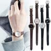 Round Color Strap Dial Leather Strap Quartz Analog Watch Watch Accessories