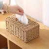 Handmade Woven Paper Rope Tissue Box Waterproof Multipurpose Car Living Room Pastoral Style