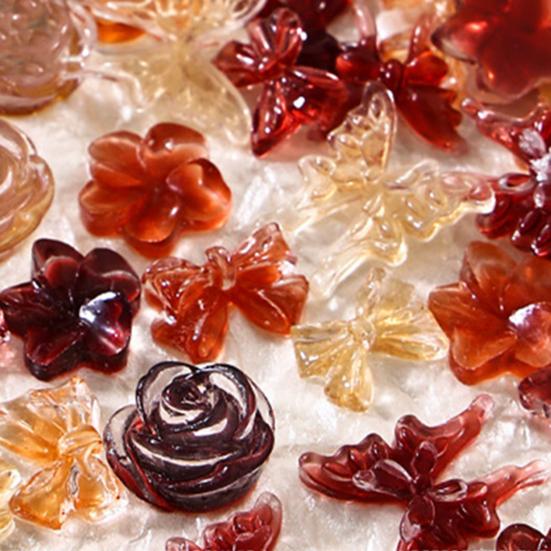 30 шт./пакет смоляные камелия стразы для ногтей красивые прочные банты аксессуары для дизайна ногтей