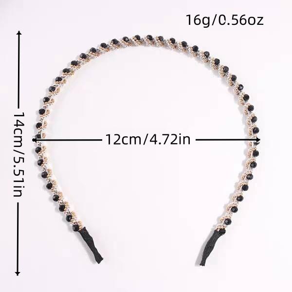 Модный женский обруч для волос, жемчужная повязка на голову с кристаллами и стразами, повязка на голову, аксессуары для волос