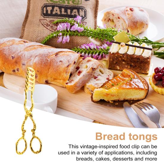 Щипцы для хлеба, зажим для торта, арабский винтажный стиль, зажимы для шведского стола, щипцы для сервировки барбекю, для кухни, домашней выпечки тортов, десертов, жарки салатов, гриля