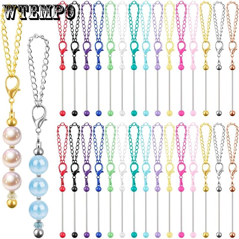 WTEMPO Набор основ для брелоков с бусинами Пустые основы для брелоков для бусин Набор для изготовления брелоков с бусинами своими руками для поделок, подвесок, шармов