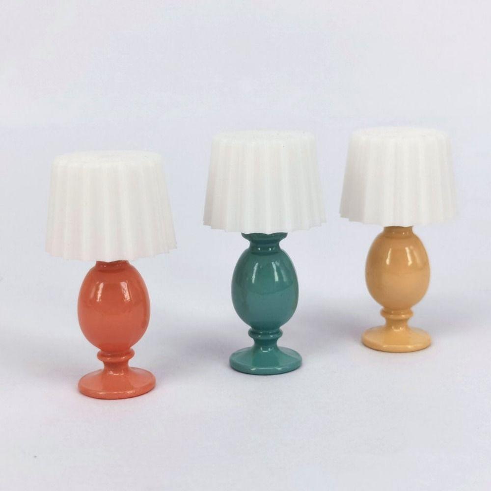 Multistyles Dollhouse Miniature Desk Lamp Pretend Play Toys Dollhouse Furniture Decoration