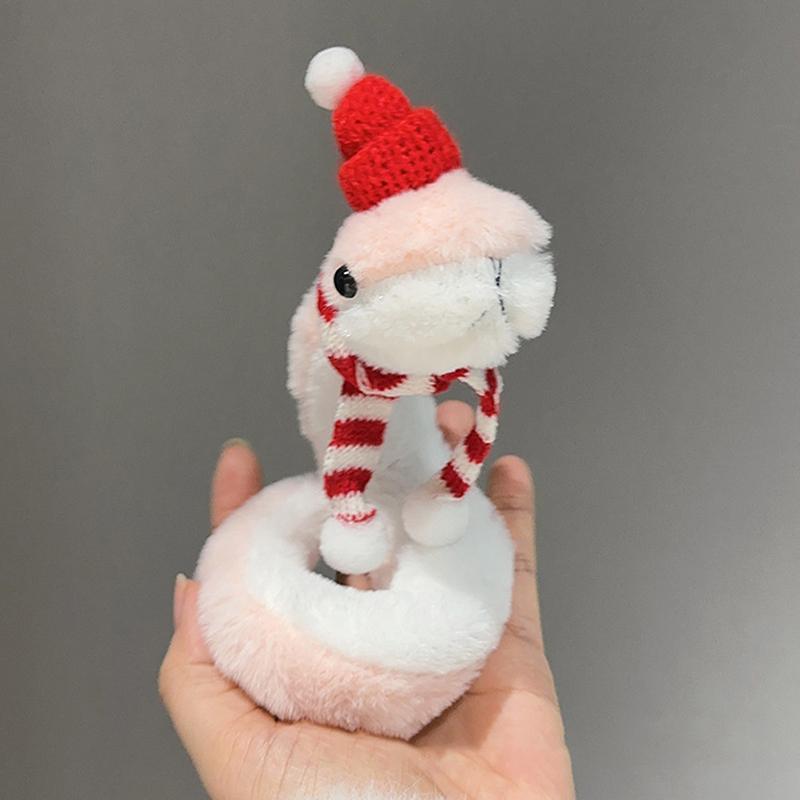 Cute Creative Snake Plush Toy Cartoon Small Pink Snake Soft Stuffed Doll Wristband Room Ornament Year Mascot Decoration Gift