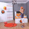 Ogi Mogi Indoor and Outdoor Basketball Set, Adjustable Height Pole 2.4 to 5 Ft