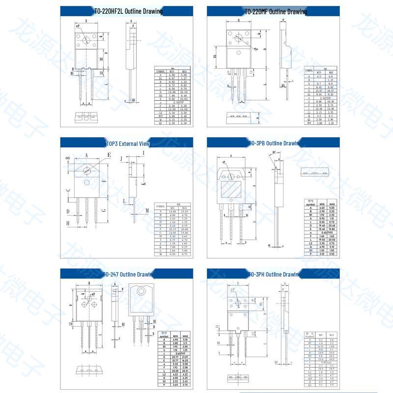 JCS4N65FE Encapsulated TO-220MF N-channel MOSFET, 4A 650V, for LED Power Supplies.