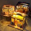 Doll House Minature Dollhouse Accessories Window Furniture Lighting Kit Puzzle Building for Children Toys Birthday Gift