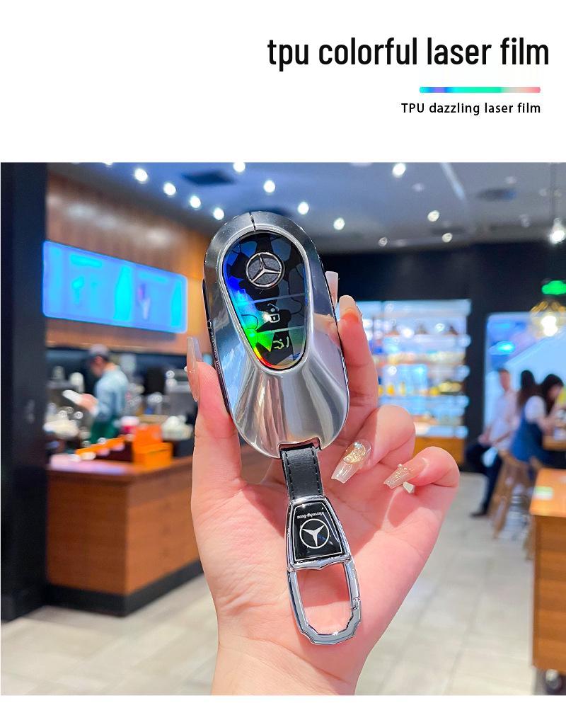 Чехол для ключа Mercedes-Benz для E-класса, C-класса, S-класса, GLB, GLC, GLE, GLA - Подходит для E300L, C260L, A200L