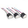 H4 Three Holes Ceramic Wire Wiring Car Head Light Bulb Lamp Harness Socket Plug