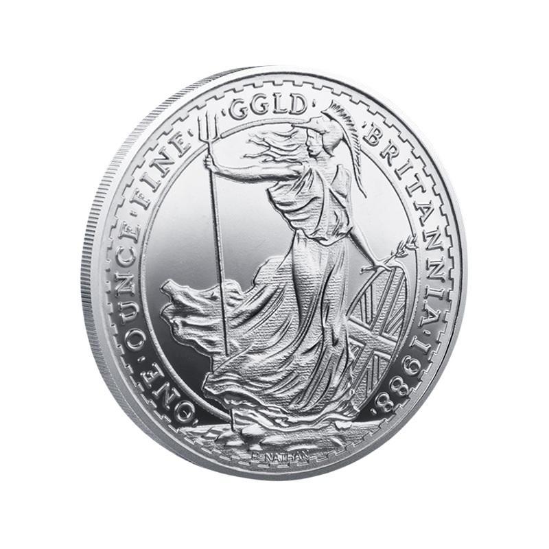 Односторонняя блестящая памятная монета Фунт стерлингов Елизаветы II Britannia Дизайн Dei Gratia Regina