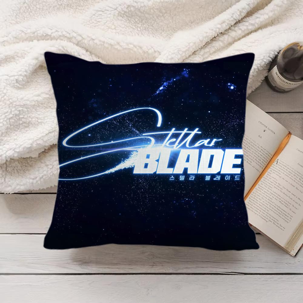 Игровой чехол на подушку Stellar B-Blade, шелковистый короткий плюш, скрытая молния, пылезащитный чехол на диванную подушку для домашнего декора