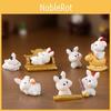 Charming Resin Bunny Figurines Playful Cartoon Animals For Miniature Garden