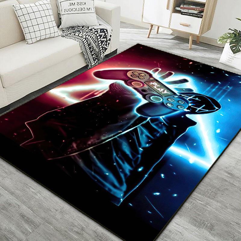 3D Game Console Carpet: Video Game Controller & E-Sports Room Floor Mat - Cool Living Room Decor