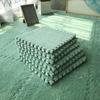 4/12pcs Plush Puzzle Foam Floor Mat Soft Fluffy Interlocking Square Foam Tiles Area Rugs Carpet for Parlor Bedroom Decoration
