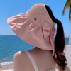 Солнцезащитная шляпа с защитой от солнца, защита от ультрафиолета, козырек для езды на велосипеде, плетеная шляпа-ведро для лета
