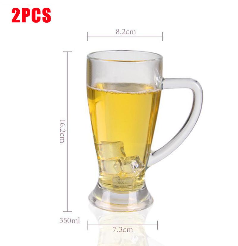 2 шт. кружка для пива Euro Cup большой емкости 420 мл/620 мл бар дома утолщенная кружка для крафтового пива супер толстое стекло