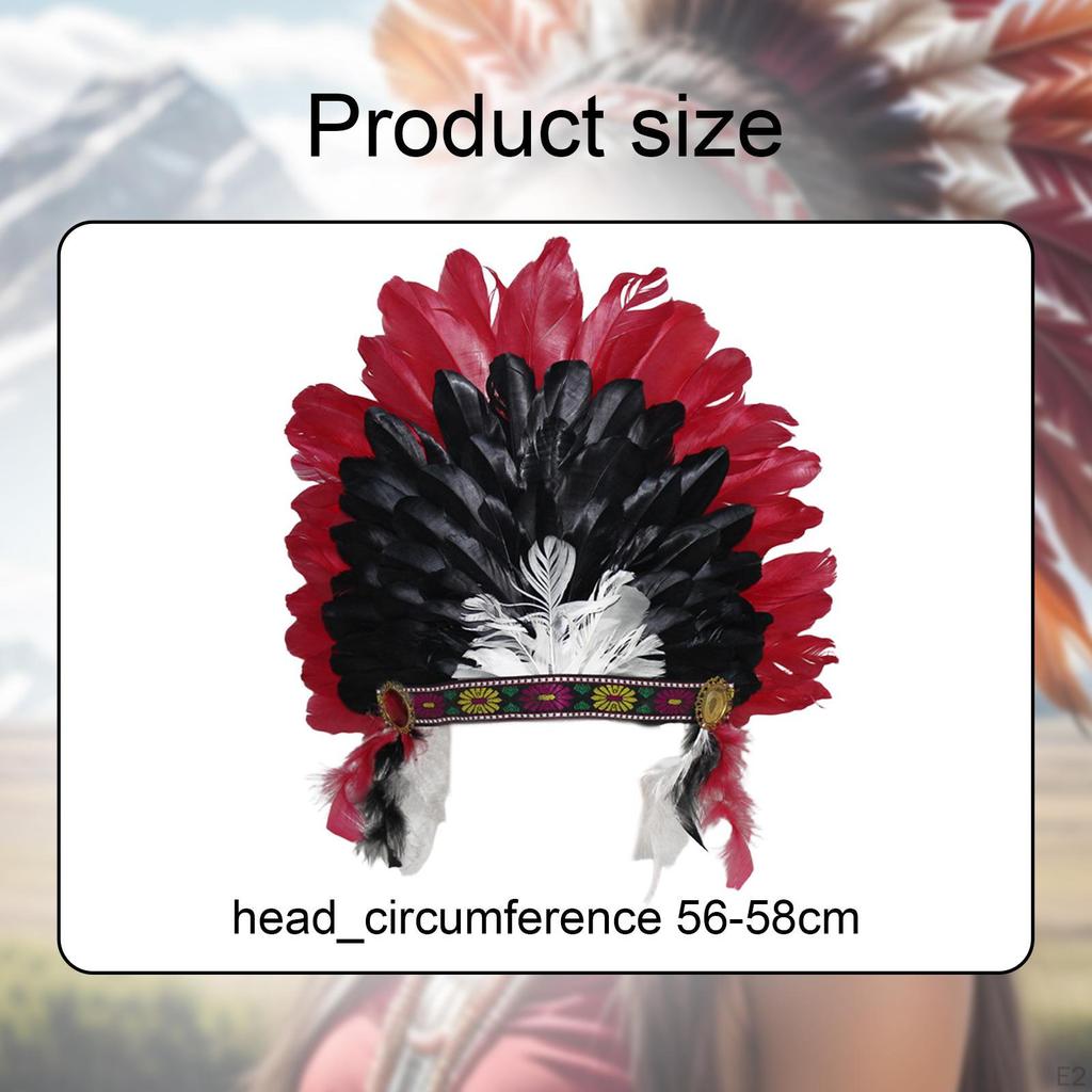 Индейский головной убор из перьев, фотореквизит, уникальная шляпа для тематической вечеринки