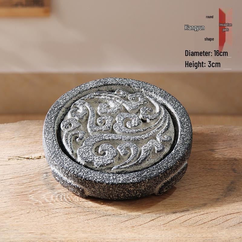 Cotton Charcoal Stove Heat Insulation Pad - High Temp Resistant Tea Kettle Stand, Crack-Proof Ceramic Tray Mat