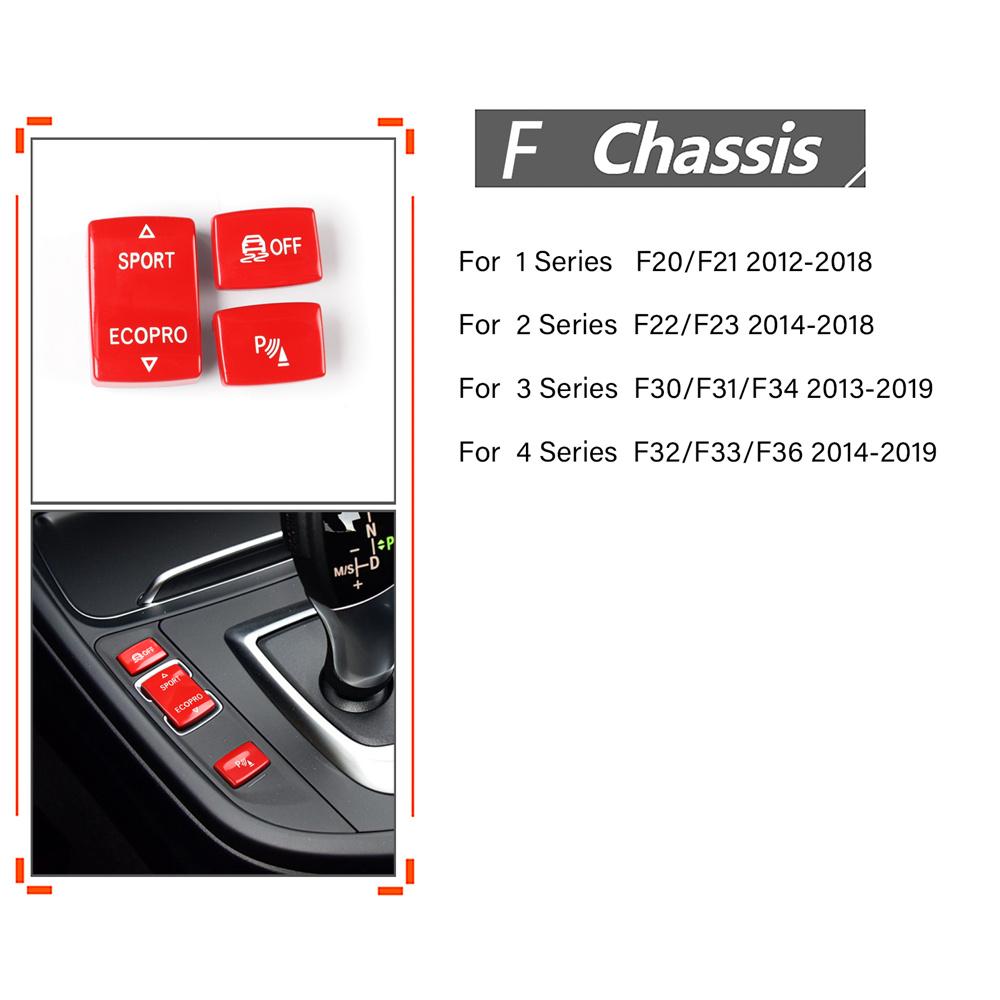 Для BMW 2 3 4 Серии F20-23 F30-F34 Красные Кнопки Переключения Режима Вождения на Центральной Консоли