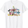Новая модная повседневная футболка с коротким рукавом Disney Микки Маус и друзья S-4XL Четыре сезона