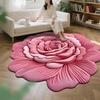 Floor Mat 3D Floral Design Non-Slip Dot-Embossed Backing Quick-Drying Plush Carpet Soft Comfort Bath Rug Home Decor