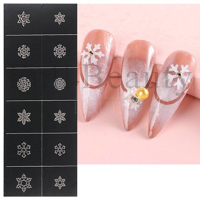 Love Rose Laser Nail Stickers Butterfly Heart Star Design Adhesive Slider Decals Nail Art Stickers Manicure Decorations